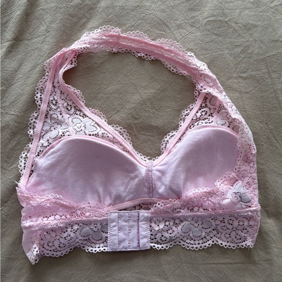 Aerie Lace Halter Bralette - Light Pink - Picture 2 of 3